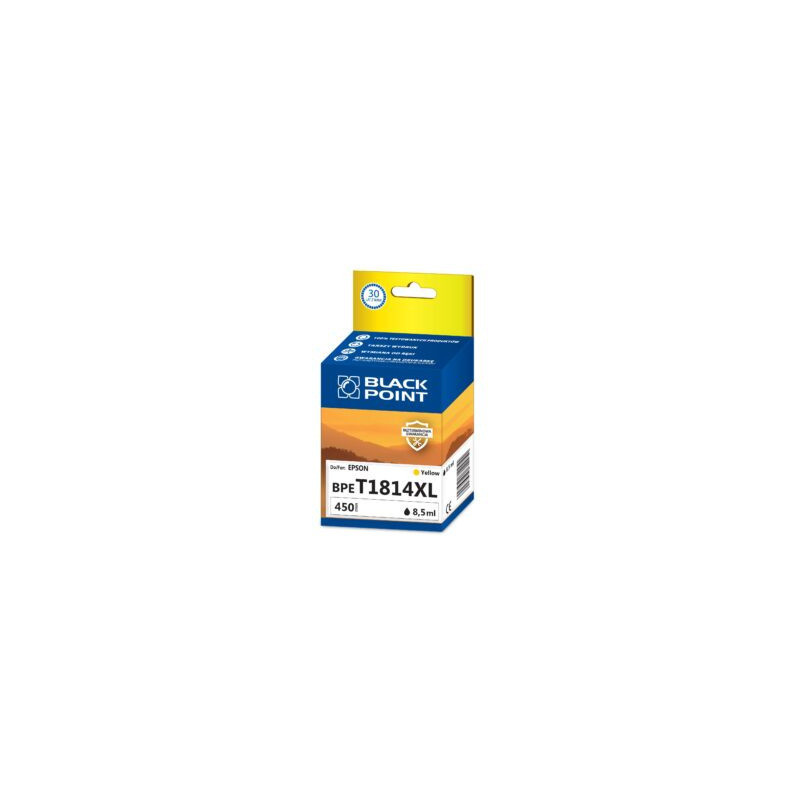 Tusz BLACK POINT (BPET1814XL) żółty 620str zamiennik EPSON (18XL/C13T18144010)