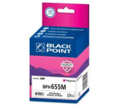Tusz BLACK POINT (BPH655M) purpurowy 690str zamiennik HP (655/CZ111AE)