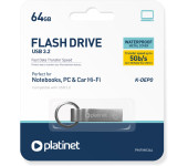 Pamięć USB-A 64GB PLATINET K-DEPO USB 3.2 metalowy wodoodporny (45783)