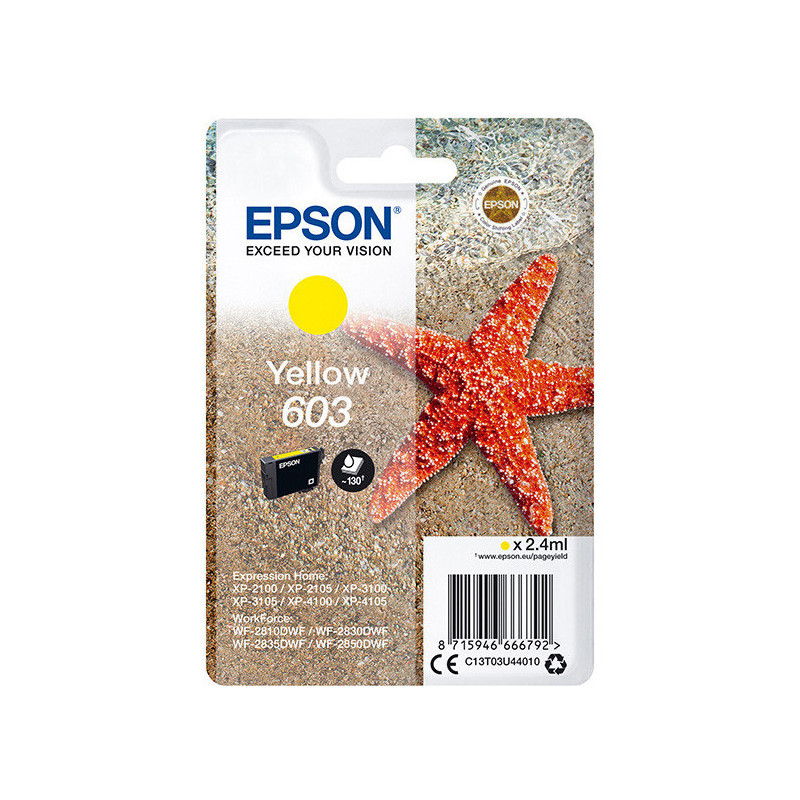 Tusz EPSON (603/C13T03U44010) żółty 2,4ml