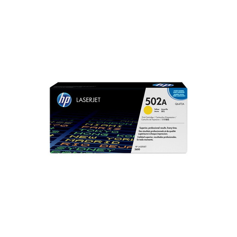 Toner HP 502A (Q6472A) żółty 4000str 3600