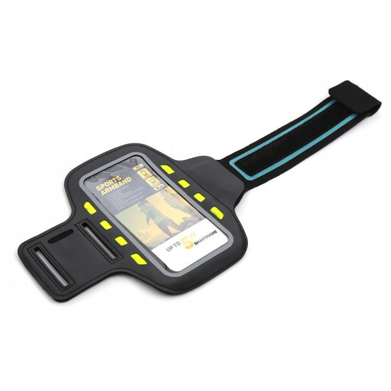 Etui/opaska na ramię do telefonu PLATINET z diodami led czarne (43705)
