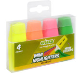 Zakreślacze mini neon CRICCO 4 kolory etui CR390W4