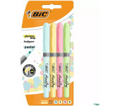 Zakreślacz HIGHLIGHTER GRIP pastelowe kolory opakowanie 4 kolory 964859 BIC
