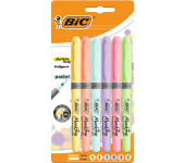 Zakreślacz HIGHLIGHTER GRIP pastelowe kolory opakowanie 6 kolorów 992561 BIC