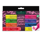 Zakreślacz 1546 8 kolorów super NEON 254601 Faber-Castell