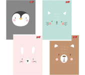Zeszyt A5 32k kratka laminowany CUTE FACE z lakierem miejscowym B-2807 UNIPAP