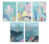 Zeszyt A5 16k 3linia kolorowa OCEAN WONDERS 400182342 TOP 2000