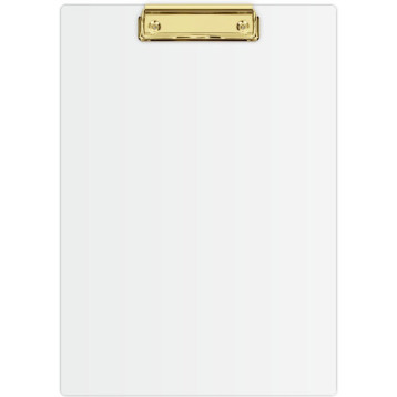Deska z klipem Clipboard A4 biała (złoty mechanizm) KHG-01-10 BIURFOL Deska z klipem Clipboard A4 biała (złoty mechanizm) KHG-01-10 BIURFOL