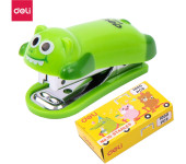 Zszywacz do 15 kartek zszywki 10 krokodyl zielony E0452 GREEN DELI