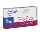 Zszywki biurowe 24/6 1000szt GZ101-A TETIS