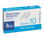 Zszywki biurowe nr. 10 1000szt GZ101-B TETIS