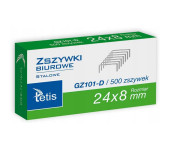 Zszywki biurowe 24/8 500szt. GZ101-D TETIS