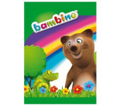 Zeszyt A5 16k 3linia kolorowa laminowany BAMBINO