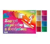 Zeszyt papierów brokatatowych samoprzylepnych 8 kol.17x25cm ZPBS-6389 ALIGA