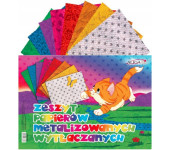 Zeszyt papierów metalizowanych wytłaczany, 8 wzorów i kolorów B5, ZPMW-6385 ALIGA