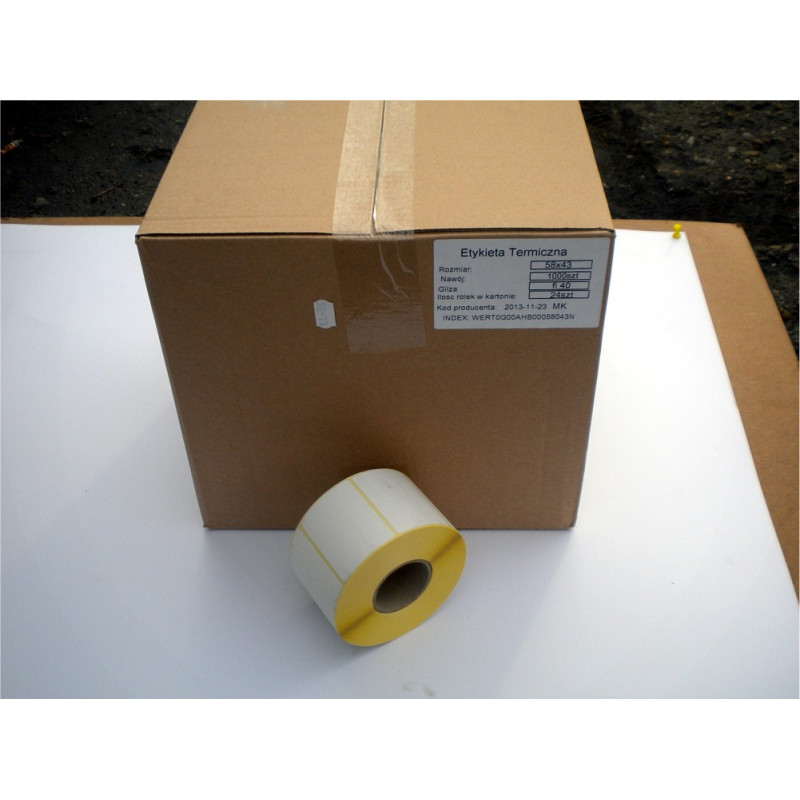 Etyk. term. 58/43-40 a'800 - karton 50 rolek