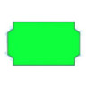 Metka CONTACT 32x19 zielona  (100 rolek)