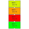 Metka MHK 1 22x12 czerwona  (100 rolek)
