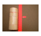 Metka uniwersalna 26x12 czerwona  (100 rolek)