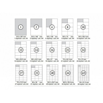 Etykiety białe 64,6 x 33,8 mm