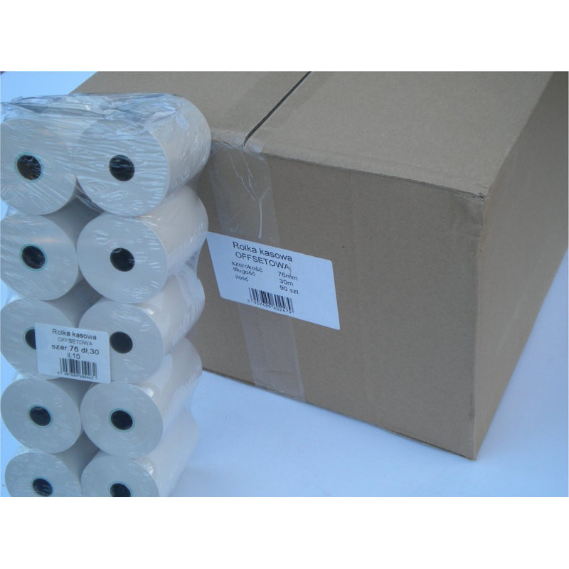 Rolka offsetowa  76mm  30mb (90 rolek)