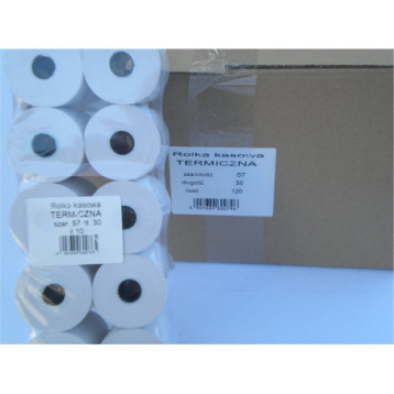Rolka termiczna 57mm 30mb (10 rolek) Rolka termiczna 57mm 30mb (10 rolek)