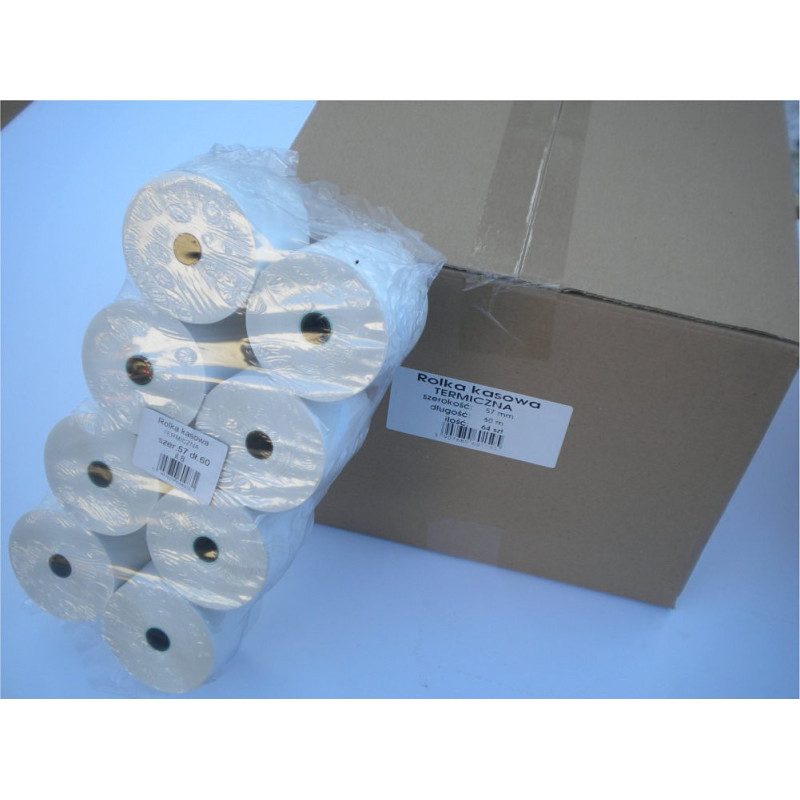 Rolka termiczna  57mm 60mb  (8 rolek)