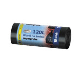 Worki 120l mocne'10 GROSIK czarne  (1 rolka)