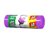 Worki 60l wiązane'20 JN fioletowe  (1 rolka)