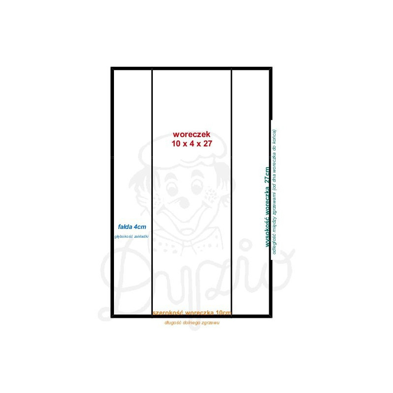 Woreczki foliowe  10/4x27 (18x27)  (1 pakiet)