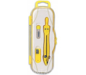 Cyrkiel szkolny z grafitem 2mm ( grafity +temperówka) PC-101 żółty w etui TT7632 PENMATE