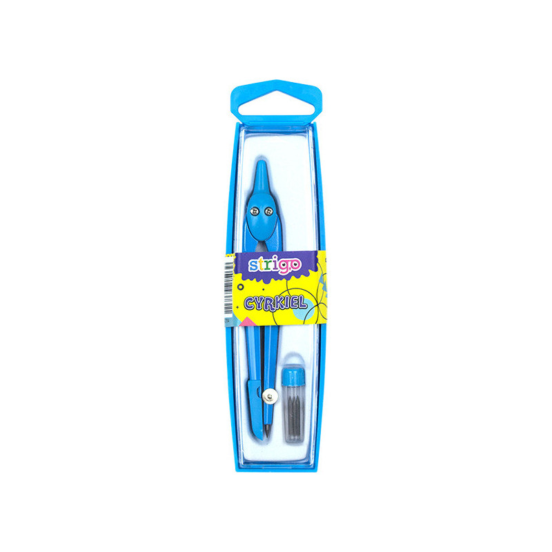 Cyrkiel szkolny w etui czarny STRIGO SSC015