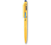Długopis automatyczny 1mm niebieski, żółta obudowa KD708-NY TETIS