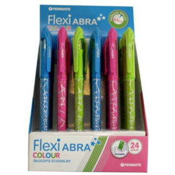 Długopis ścieralny FLEXI ABRA Colour mix kolorów obudowy wkład niebieski TT8061 Długopis ścieralny FLEXI ABRA Colour mix kolorów obudowy wkład niebieski TT8061