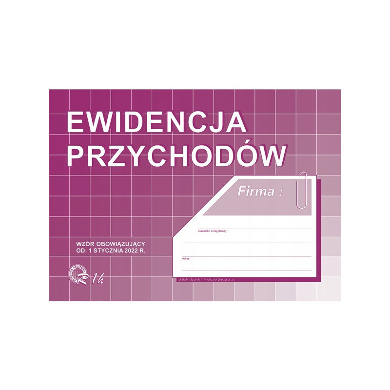 R1-H Ewidencja przychodów A5, styczeń 2022 Michalczyk i Prokop
