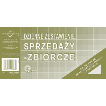 R-4h Dzienne zestawie sprzedaży-zbiorcze 1/3 A4 Michalczyk i Prokop R-4h Dzienne zestawie sprzedaży-zbiorcze 1/3 A4 Michalczyk i Prokop