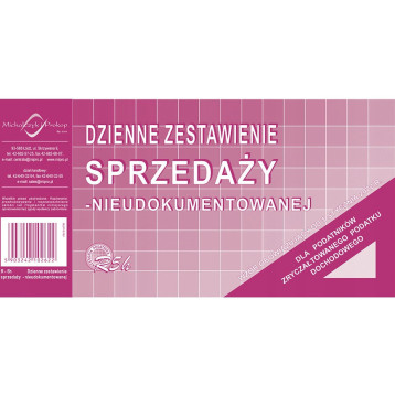 R05-H Dzienne zestawienie sprzedaży nieudokumentowanej od stycznia 2022 Michalczyk i Prokop R05-H Dzienne zestawienie sprzedaży nieudokumentowanej od stycznia 2022 Michalczyk i Prokop