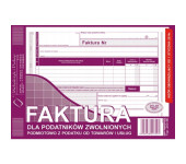 203-3E Faktura dla podatników zwolnionych z VAT A5 (o+1k) MICHALCZYK