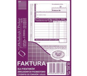 205-5E Faktura dla podatników zwolnionych z VAT A6 (o+1k) MICHALCZYK