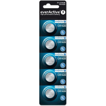 Bateria EVERACTIVE CR1620/DL1620/BR1620 3V litowa blister (5szt) Bateria EVERACTIVE CR1620/DL1620/BR1620 3V litowa blister (5szt)