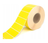 Etykieta polipropylenowa na roli 70x32mm (1000szt) żółta BULK gilza 40mm