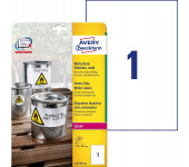 Etykiety Heavy Duty (20ark)210x297mm białe poliestrowe L4775-20 trwałe AVERY ZWECKFORM