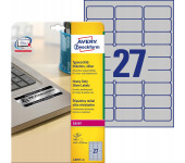 Etykiety Heavy Duty 63.5x29.6mm srebrne poliestrowe L6011-20szt AVERY ZWECKFORM