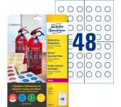 Etykiety inspekcyjne NoPeel 20mm 480szt. L7801-10 białe AVERY ZWECKFORM