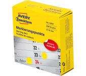 Kółka w dyspenserze trwałe 800szt. 10mm żółte 3852 AVERY ZWECKFORM