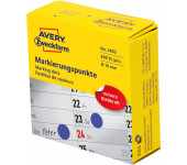 Kółka w dyspenserze trwałe 800szt. średnica 10mm niebieskie 3853 AVERY ZWECKFORM