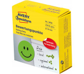 Kółka Uśmiechnięta buźka trwałe 19mm zielone 3858 AVERY ZWECKFORM