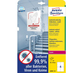 Folia samoprzylepna biała 105x148mm z powierzchnią antydrobnoustrojową L8003-10 AVERY ZWECKFORM