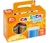 Farba tempera do malowania palcami 6kl 80ml CARIOCA 170-2275 KO023
